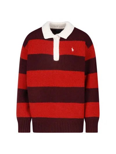 Polo Ralph Lauren Wool-blend Crewneck Sweater For Women In Red