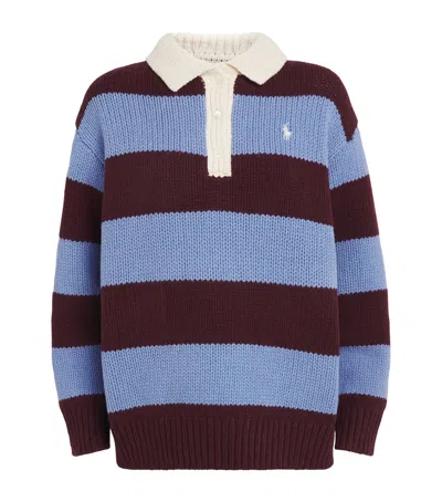 Polo Ralph Lauren Wool-blend Stripe Sweater In Red