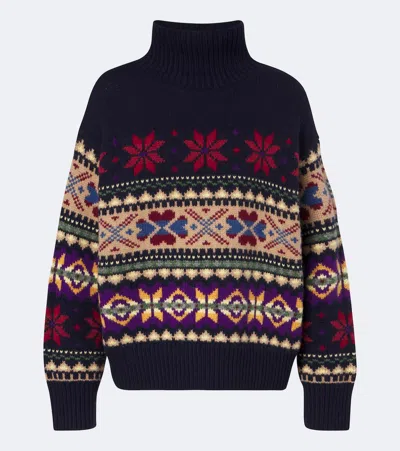 Polo Ralph Lauren Wool-blend Turtleneck Sweater In Multicoloured