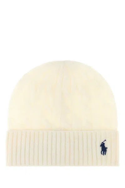 Polo Ralph Lauren Wool-cashmere Blend Beanie Hat In Neutral