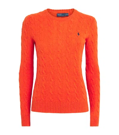 Polo Ralph Lauren Wool-cashmere Cable-knit Sweater In Multi