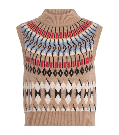Polo Ralph Lauren Wool-cashmere Fair Isle Sweater Vest In Multi