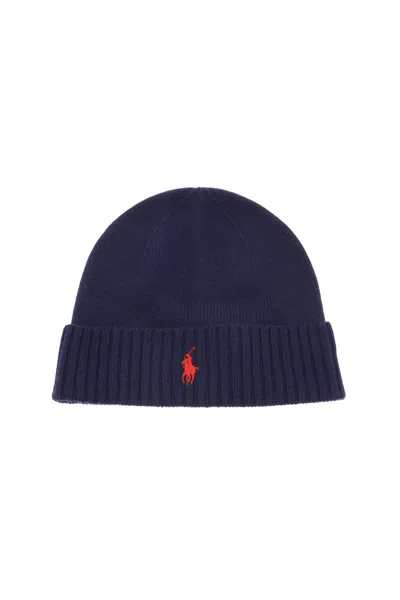 Polo Ralph Lauren Woolen Beanie Hat In Blue
