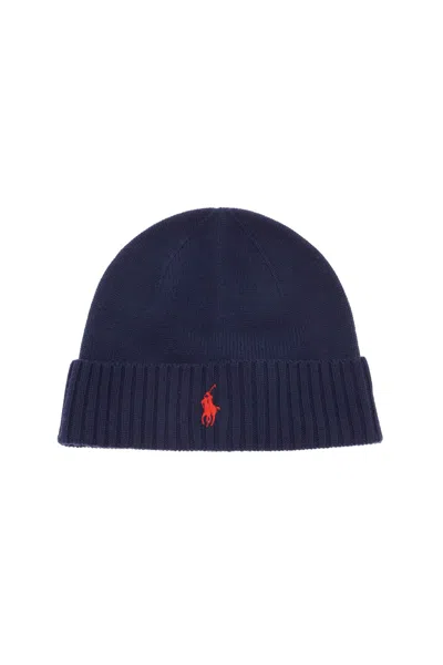 Polo Ralph Lauren Woolen Beanie Hat In Blue