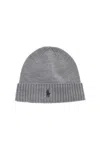 Polo Ralph Lauren Cappello Beanie In Lana In Grey