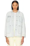 Polo Ralph Lauren Distressed Denim Worker Jacket Pockets