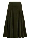 Polo Ralph Lauren Wale Corduroy A Line Skirt Olive In Green