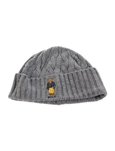 Pre-owned Polo Ralph Lauren Woven Beanie In Gray