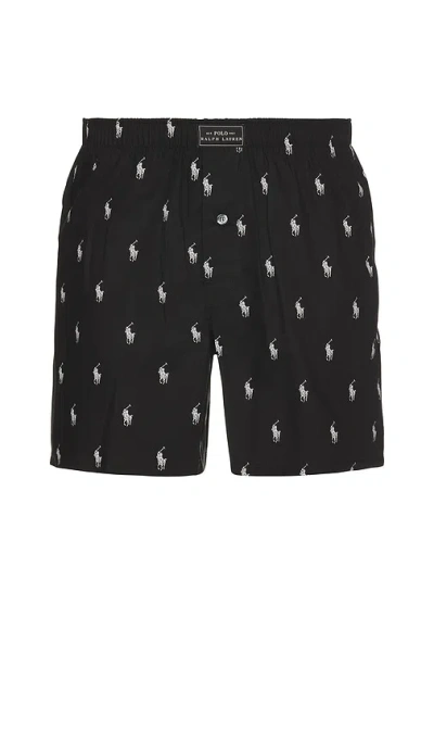 Polo Ralph Lauren Woven Boxer In Black
