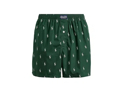 Polo Ralph Lauren Polo Pony Cotton Boxer In College Green In Multi