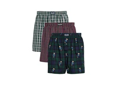 Polo Ralph Lauren Holiday Gift Set 3 Pack Woven Boxers In Multi