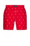 Polo Ralph Lauren Multi-logo Loose Boxer In Rl2000 Red & Elite Blue Aopp