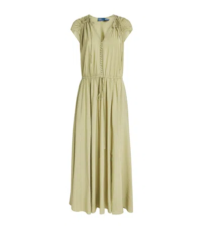 Polo Ralph Lauren Woven Maxi Dress In Green