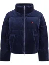 Polo Ralph Lauren Stretch-cotton Corduroy Puffer Jacket In Blue