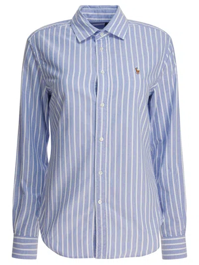 Polo Ralph Lauren Woven-puffer-coat Shirts Blue