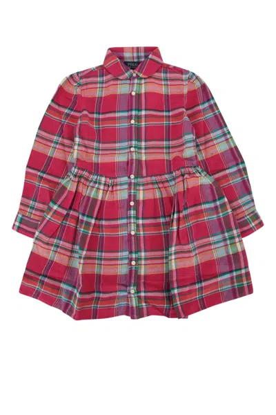Polo Ralph Lauren Kids' Woven Shirt Dress In Red