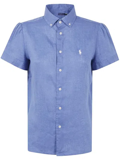 Polo Ralph Lauren Woven Sport Shirt Clothing In Blue