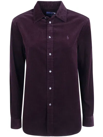 Polo Ralph Lauren Woven Sport Shirt In Purple