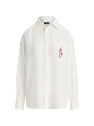 Polo Ralph Lauren Woven Sport Shirt In White