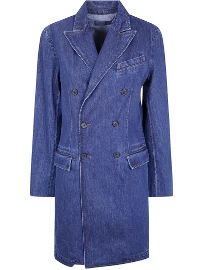 Polo Ralph Lauren Woven Top Coat Trench Denim In Blue