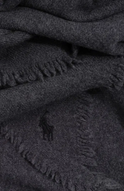Polo Ralph Lauren Woven Triangle Wrap In Gray