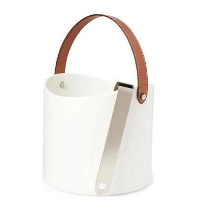 Polo Ralph Lauren Wyatt Ice Bucket With Tongs In White