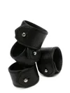 Polo Ralph Lauren Wyatt Leather Napkin Ring (set Of Four) In Black