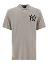 Polo Ralph Lauren "yankees" Polo Shirt With Polo Collar In Gray