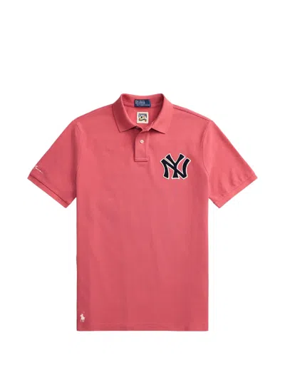 Polo Ralph Lauren X Mlb Yankees Short-sleeve Polo Shirt In Pink