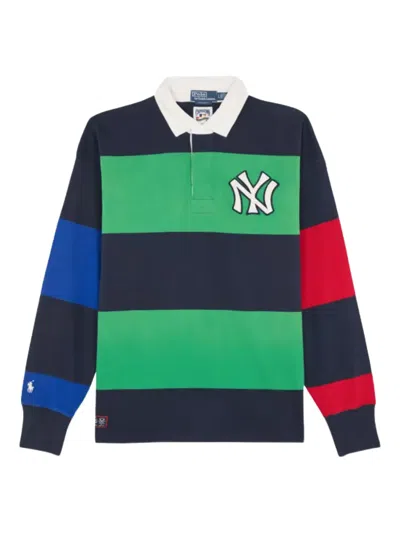 Polo Ralph Lauren X Mlb Yankees Striped Polo Shirt In Multi
