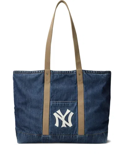 Polo Ralph Lauren X New Era Yankees Logo Tote Bag In Blue