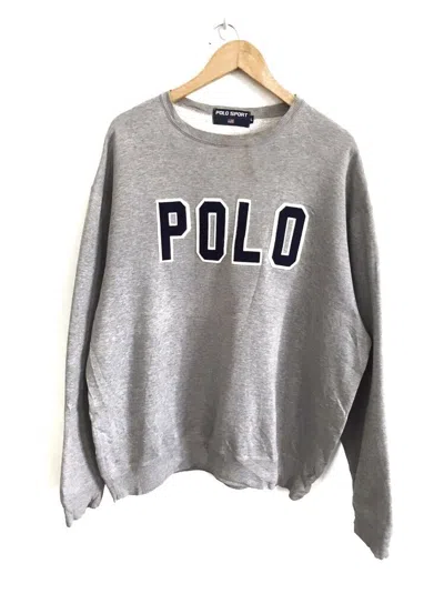 Pre-owned Polo Ralph Lauren X Ralph Lauren Dopeiconic Polo Spell Out Logo Oversize Sweater In Grey