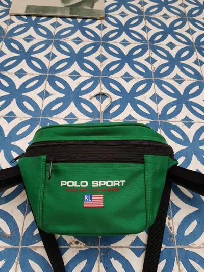 Pre-owned Polo Ralph Lauren X Ralph Lauren Green Polo Sport Fanny Bag Ralph Laurent