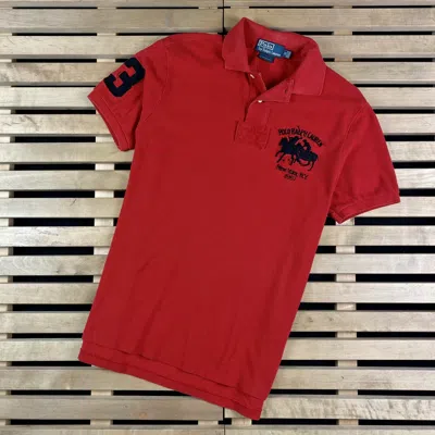 Pre-owned Polo Ralph Lauren X Ralph Lauren Mens Polo T-shirt Polo Ralph Laurent Vintage Size M In Red