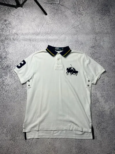 Pre-owned Polo Ralph Lauren X Ralph Lauren Mens Vintage Polo Ralph Laurent Polos Y2k Rugby T-shirt In White