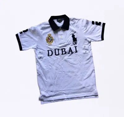 Pre-owned Polo Ralph Lauren X Ralph Lauren Polo Ralph Laurent Dubai Shirt Horse Big Logo Number 2 In White
