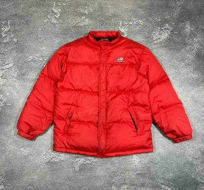 Pre-owned Polo Ralph Lauren X Ralph Lauren Ralph Laurent Polo Jeans Company Red Down Puffer Jacket (size Medium)