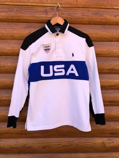 Pre-owned Polo Ralph Lauren X Ralph Lauren Vintage 90's Polo Ralph Laurent Usa Polos In White