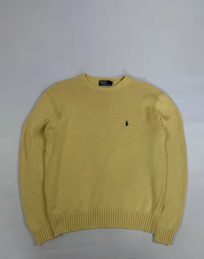 Pre-owned Polo Ralph Lauren X Ralph Lauren Vintage Knitted Sweater Polo Ralph Laurent In Yellow