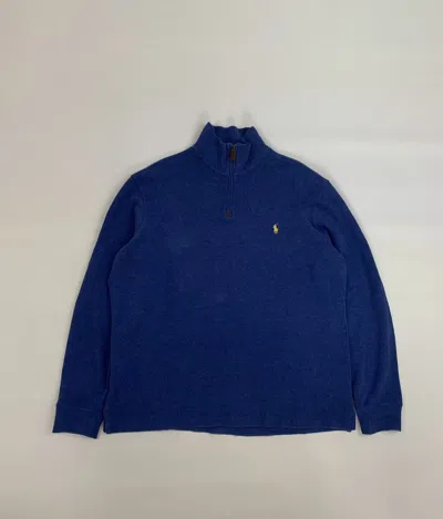 Pre-owned Polo Ralph Lauren X Ralph Lauren Vintage Polo Ralph Laurent Hafl Zip 1/2 Sweater In Blur