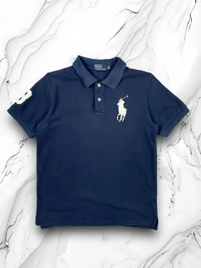 Pre-owned Polo Ralph Lauren X Ralph Lauren Vintage Y2k Polo By Ralph Laurent Big Pony Logo T-shirt Hype In Blue