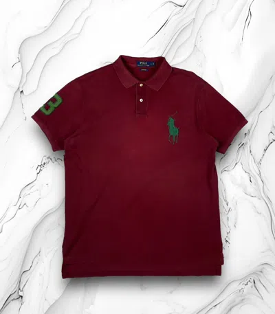 Pre-owned Polo Ralph Lauren X Ralph Lauren Vintage Y2k Polo By Ralph Laurent Big Pony Logo T-shirt Hype In Red