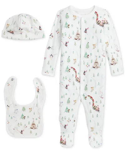 Polo Ralph Lauren X Riley Sheehey Baby 3-pc. Cotton Boxed Gift Set In Multi
