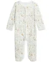 Polo Ralph Lauren X Riley Sheehey Baby Cotton Interlock Footed Coverall In Multi