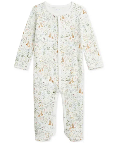 Polo Ralph Lauren X Riley Sheehey Baby Cotton Interlock Footed Coverall In Multi