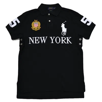 Pre-owned Polo Ralph Lauren X Rrl Ralph Lauren Polo Ralph Laurent Shirt Big Logo New York Number 5 In Black