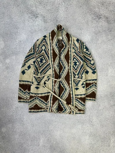Pre-owned Polo Ralph Lauren X Rrl Ralph Lauren Vintage Polo Ralph Laurent Denim&supply Knitted Cardigan In Multicolor
