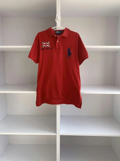 Pre-owned Polo Ralph Lauren X Rrl Ralph Lauren Vintage Polo Ralph Laurent Great Britain 3 Polo T-shirt In Red