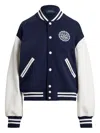 Polo Ralph Lauren X Us Open Logo-appliqué Bomber Jacket In Blue