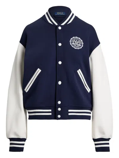 Polo Ralph Lauren X Us Open Logo-appliqué Bomber Jacket In Blue